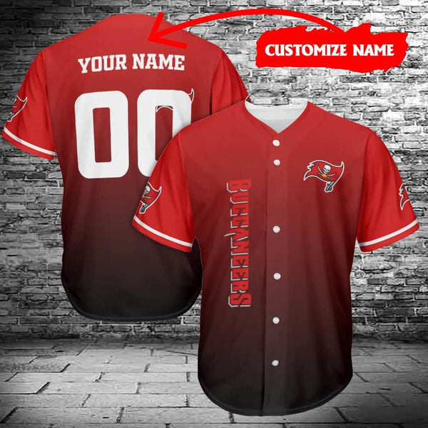Tampa Bay Buccaneers Personalized Baseball Jersey 036