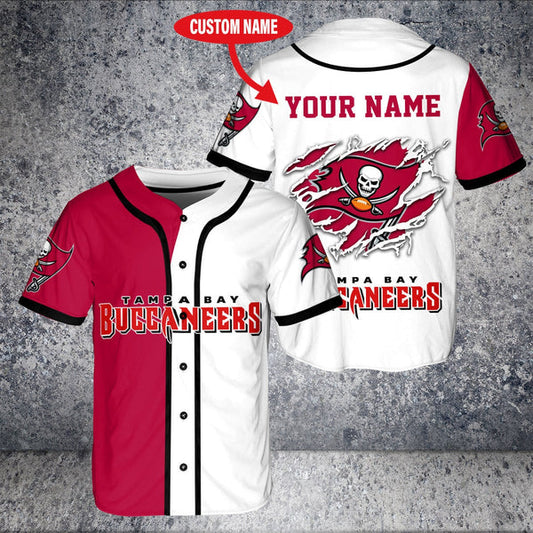 Tampa Bay Buccaneers Personalized Baseball Jersey 030