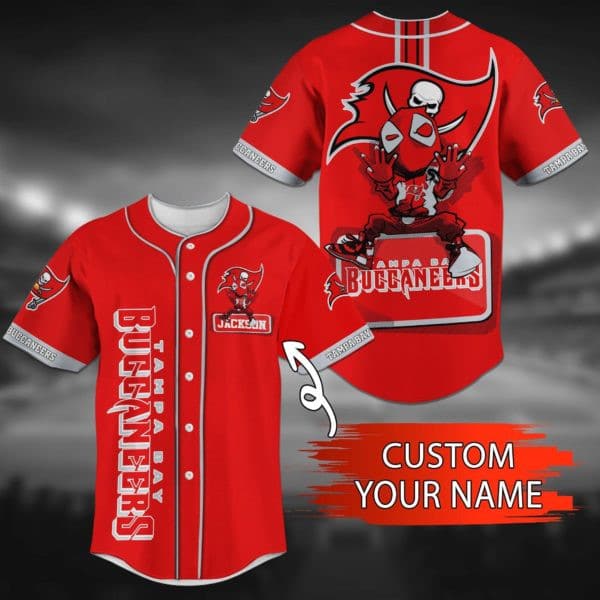 Tampa Bay Buccaneers Personalized Baseball Jersey 040