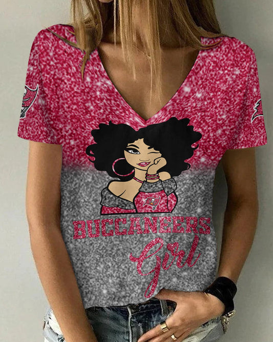 Tampa Bay Buccaneers 1 (19) Personalized V-neck Women T-shirt