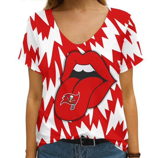 Tampa Bay Buccaneers 1 (25) Personalized V-neck Women T-shirt