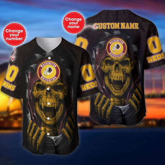 Washington Commanders Personalized Baseball Jersey 015