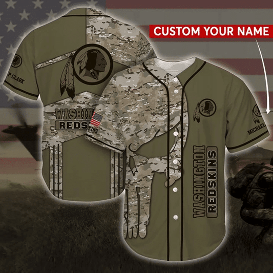 Washington Commanders Personalized Baseball Jersey 013