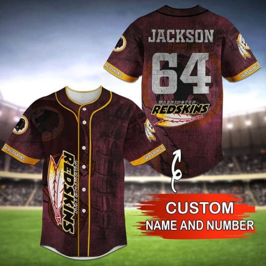 Washington Commanders Personalized Baseball Jersey 017