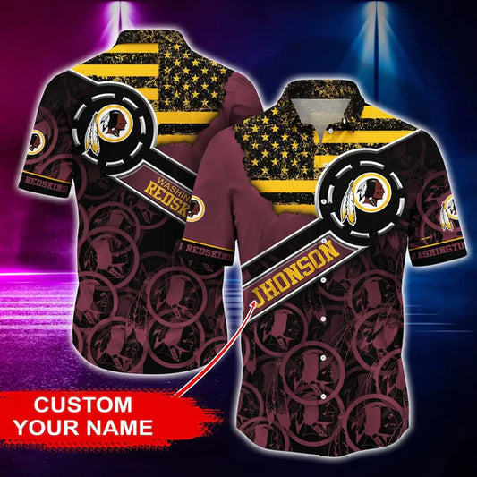 Washington Redskins Personalized Button Shirt and T-shirt